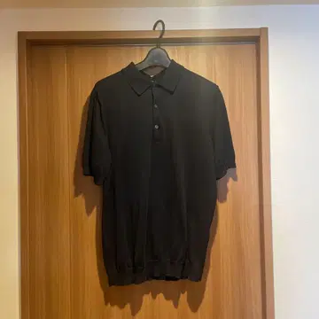 Maker's Shirt Kamakura 네이비 니트 피케 셔츠 48