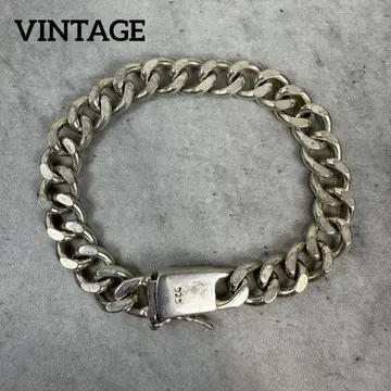 VINTAGE 빈티지 키헤이 체인 팔찌 실버925 1cm 폭