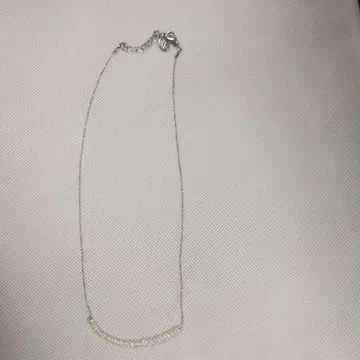 심플 펄 목걸이 실버
