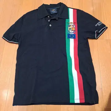 AERONAUTICA MILITARE 네이비 피케 셔츠
