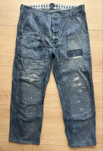 Ralph Lauren 패치워크 데님 남성용 34/30