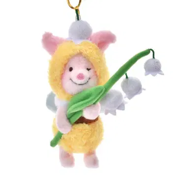피글렛 봉제 인형 키링 키체인 Flower Garden