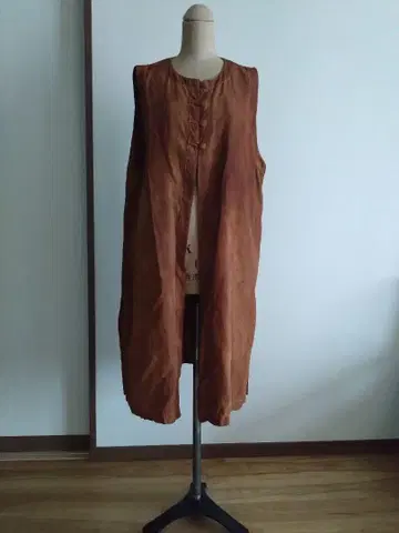 감물 염색 조끼 자수