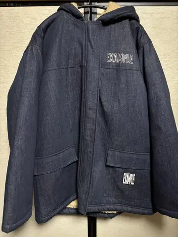 example 데님 보아 자켓
