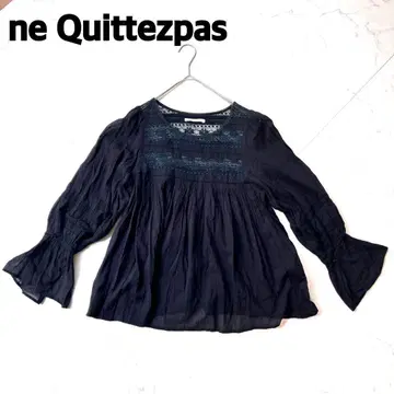 ne Quittezpas 누키테파 시어 블라우스 셔츠 블랙 검정