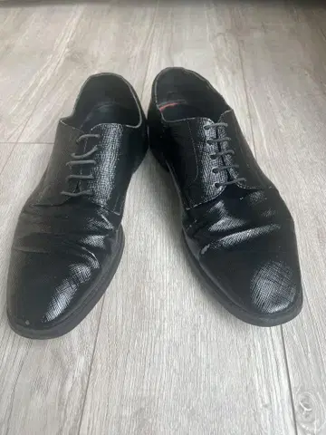 Giorgio Armani 블랙 가죽 드레스 슈즈 26~26.5