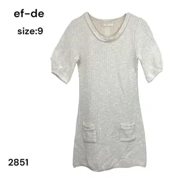 에프데 ef-de 원피스 반팔 9 무릎 기장 라메 예쁜 리본