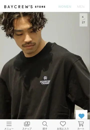 REIGNING CHAMP 티셔츠 베이크루즈