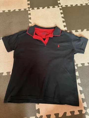 RALPH LAUREN 블랙/레드 피케 셔츠