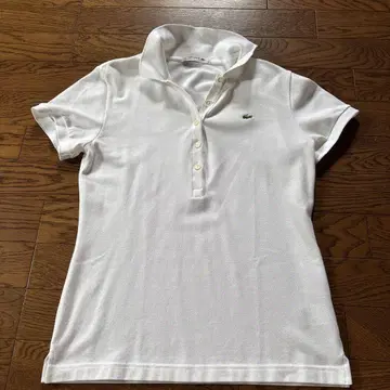 새상품급 LACOSTE 라코스테 화이트 피케 셔츠 사이즈 38