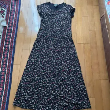 laura ashley 꽃무늬 반팔 롱 원피스 S