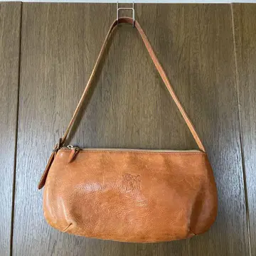 IL BISONTE 일비종떼 브라운 가죽 핸드백 숄더