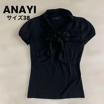 ANAYI 아나이 컷소 상의 보우타이 리본 반팔 티셔츠 38