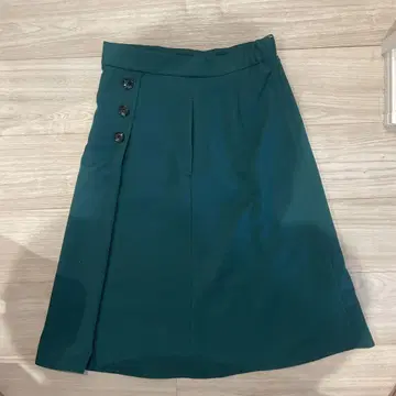 Vis 다크 그린 플레어 스커트
