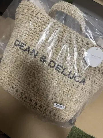 DEAN & DELUCA BEAMS 콜라보 크로셰 바스켓 백 M 사이즈