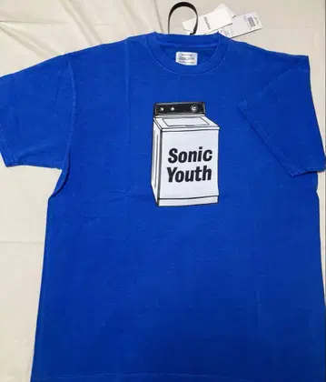 Sonic Youth 투어 T셔츠 파란색 사이즈 2