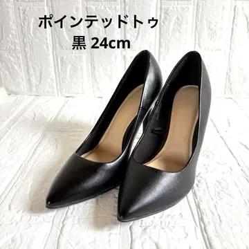 포인티드 토 펌프스 블랙 24cm 포멀 캐주얼