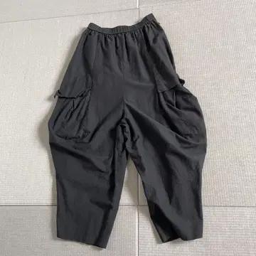 지우 블랙 와이드 팬츠 허리밴딩