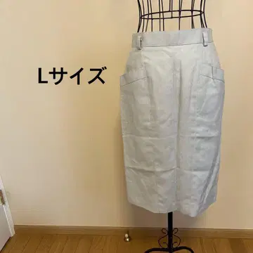 여성용 스커트/베이지/무지/심플/백 슬릿