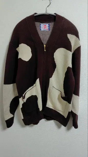 SON OF THE CHEESE 사노바치즈 카우 패턴 가디건 M