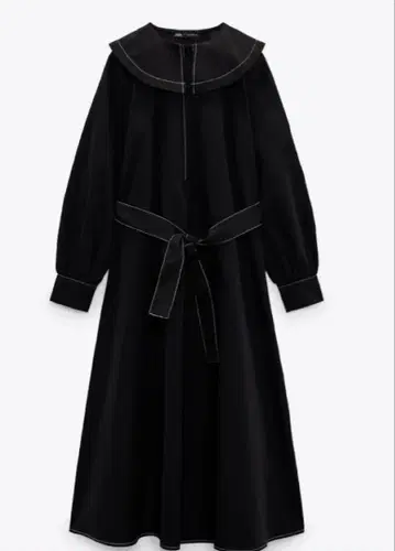 ZARA 포플린 원피스 블랙