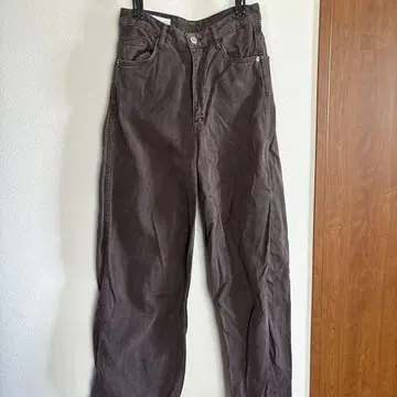 ZARA 브라운 와이드 스트레이트 데님