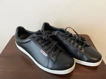 SUPERGA 블랙 가죽 스니커즈 28.5cm