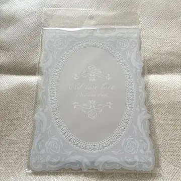 후쿠야 AGF 경질 케이스 엽서 올드 로즈 레이스 레드 화이트
