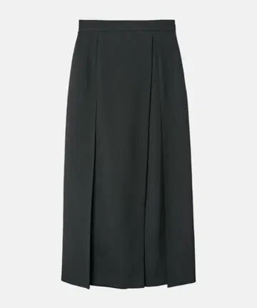 턱 프론트 슬릿 스커트 Tuck-Front Slit Skirt