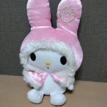 [레어] 산리오 마이멜로디 고져스 이치고 패턴 빅 봉제 인형