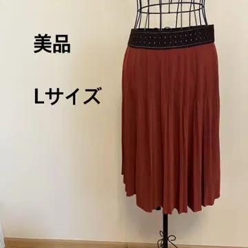 [새상품급] 스커트 / 크림슨 / 빨간색 / 레드 / 무지 / 허리밴딩