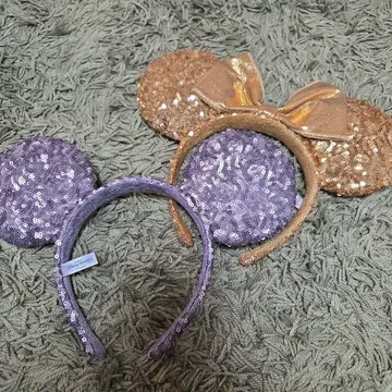 미키 미니 머리띠 세트 Disney 스팽글