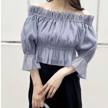 머큐리 듀오 오프숄더 벌룬 슬리브 상의