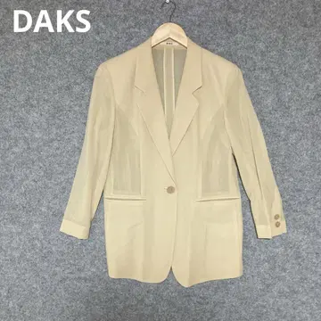 DAKS 베이지 비침 테일러드 자켓