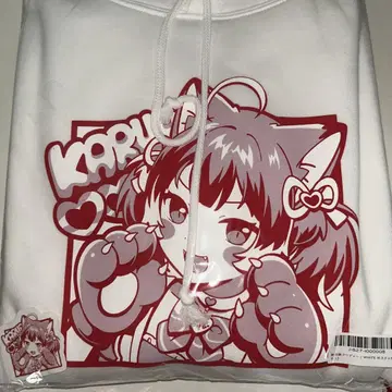 아카미 카루비 신규 의상 후디 화이트 L 사이즈