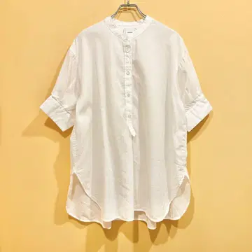 [ Spick&Span ] HERDMANS 턱 슬리브 셔츠 화이트