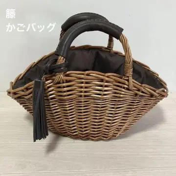 브라운 라탄 바스켓백, 예쁘고 귀여워요.