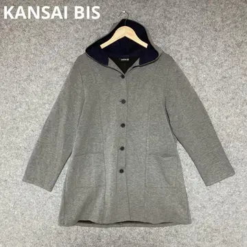 KANSAI BIS 그레이 후드 코트
