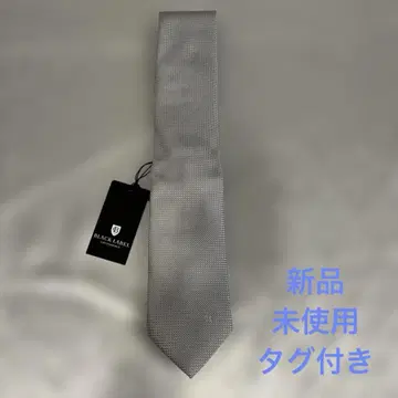BLACK LABEL 실버 도트 넥타이