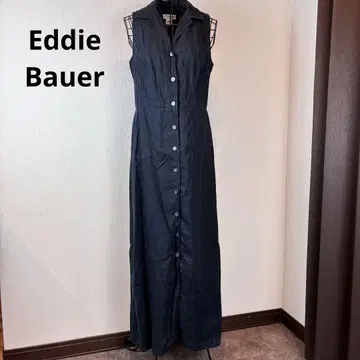Eddie Bauer 에디바우어 네이비 슬리브리스 셔츠 원피스 린넨