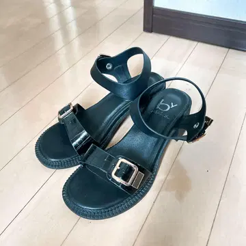 키다리 아저씨 샌들 벨트 스트랩 23.5cm 블랙