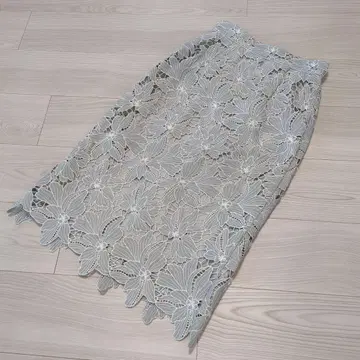 [ 0 ] 꽃무늬 레이스 타이트 롱 스커트