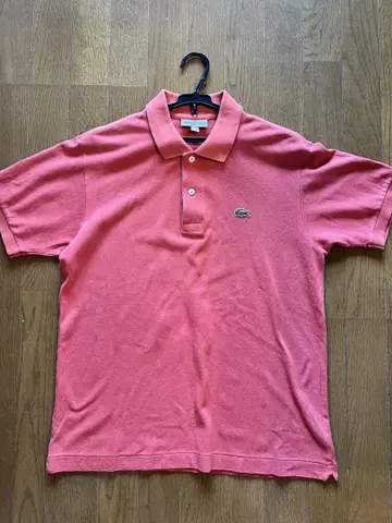 LACOSTE 코랄 핑크 피케 셔츠 US M