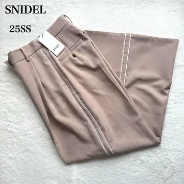 SNIDEL 와이드 라인 팬츠 베이지
