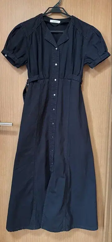 MOUSSY 데님 원피스 블랙