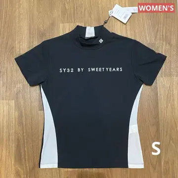 [ SY32 SWEET YEARS ] 여성용 모크넥 셔츠 S 블랙