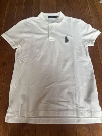 새상품 POLO RALPH LAUREN 화이트 반팔 피케 셔츠 S