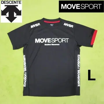 DESCENTE MOVESPORT 티셔츠 L 블랙 데상트 무브