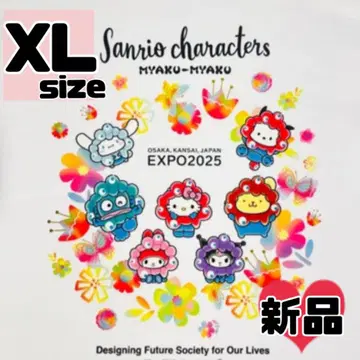 EXPO2025 산리오 먝먝 코스프레 티셔츠 플라워 XL 사이즈