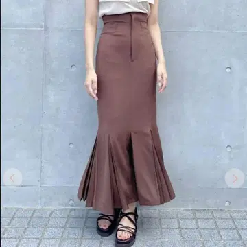 코코딜 하이웨스트 머메이드 스커트 브라운